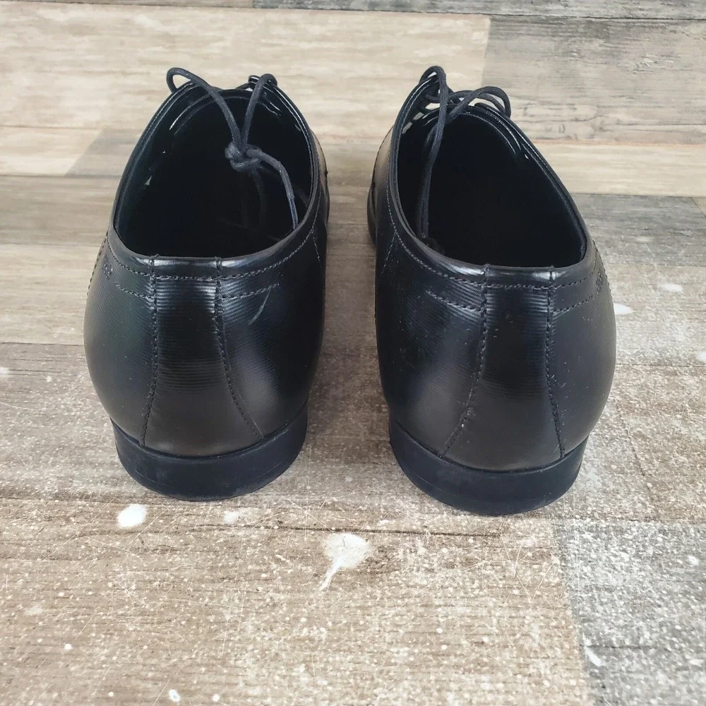Hugo Boss Colby Mens Shoes Sz 9 Black Leather Lace Up Oxfords Dress Shoe